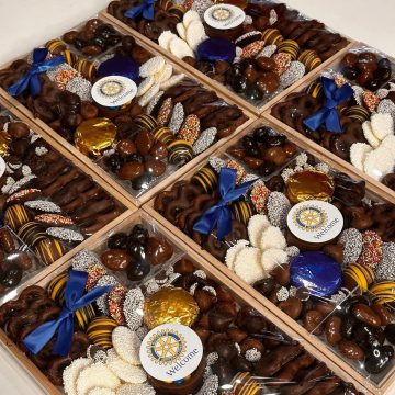 Corporative Chocolate Tray with chocolate assortment